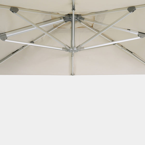 Sombrilla excentrica antiviento Mistral 3x4m - Estructura gris claro