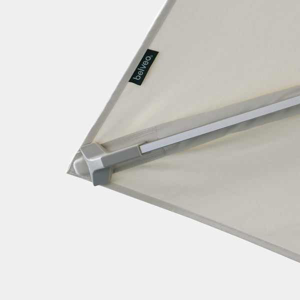 Sombrilla excentrica antiviento Mistral 3x4m - Estructura gris claro