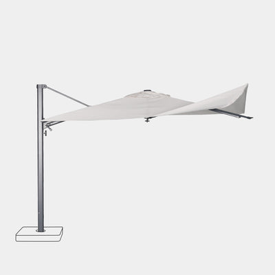 Sombrilla excentrica antiviento Mistral 3x4m - Estructura gris antracita