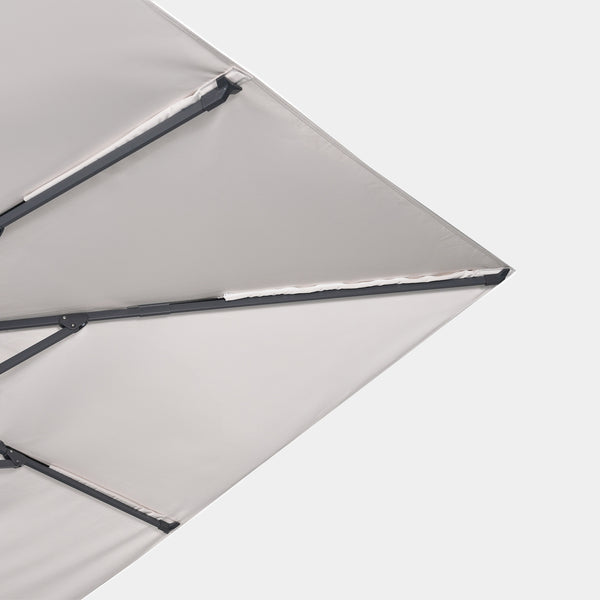 Sombrilla excentrica antiviento Mistral 3x4m - Estructura gris antracita
