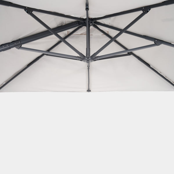 Sombrilla excentrica antiviento Mistral 3x4m - Estructura gris antracita