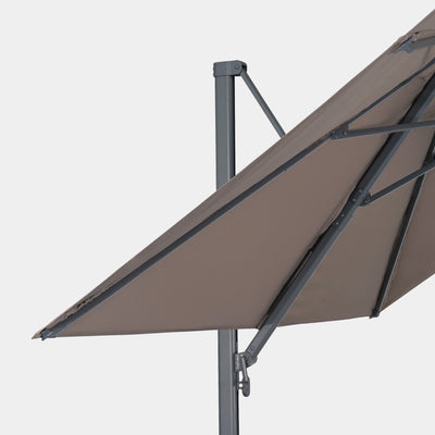 Sombrilla excentrica antiviento Mistral 3x4m - Estructura gris antracita