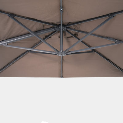 Sombrilla excentrica antiviento Mistral 3x4m - Estructura gris antracita