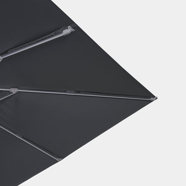 Sombrilla excentrica antiviento Mistral 3x4m - Estructura gris claro