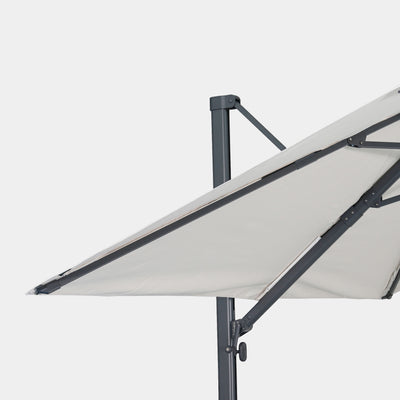 Sombrilla excentrica antiviento Mistral 3x4m - Estructura gris antracita