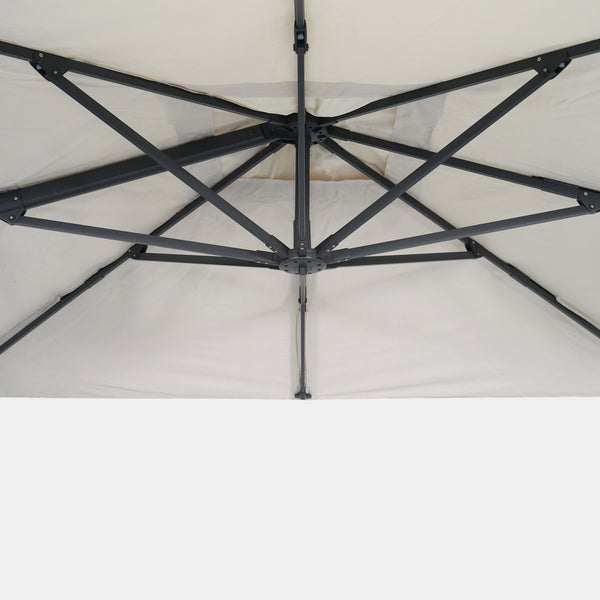 Sombrilla excentrica antiviento Mistral 3x4m - Estructura gris antracita