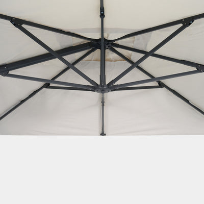 Sombrilla excentrica antiviento Mistral 3x4m - Estructura gris antracita