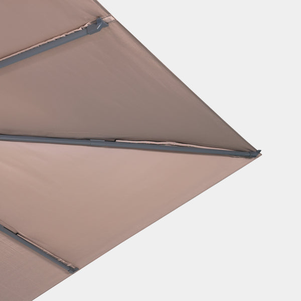 Sombrilla excentrica antiviento Mistral 3x4m - Estructura gris antracita