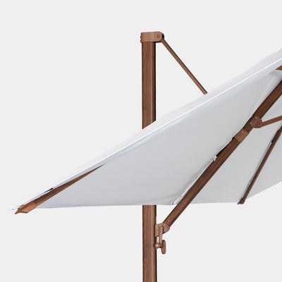 Sombrilla excentrica antiviento Mistral 3x4m - Estructura efecto madera