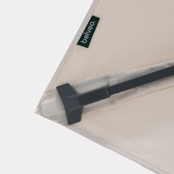 Sombrilla antiviento Aura 3x3m - Estructura gris antracita