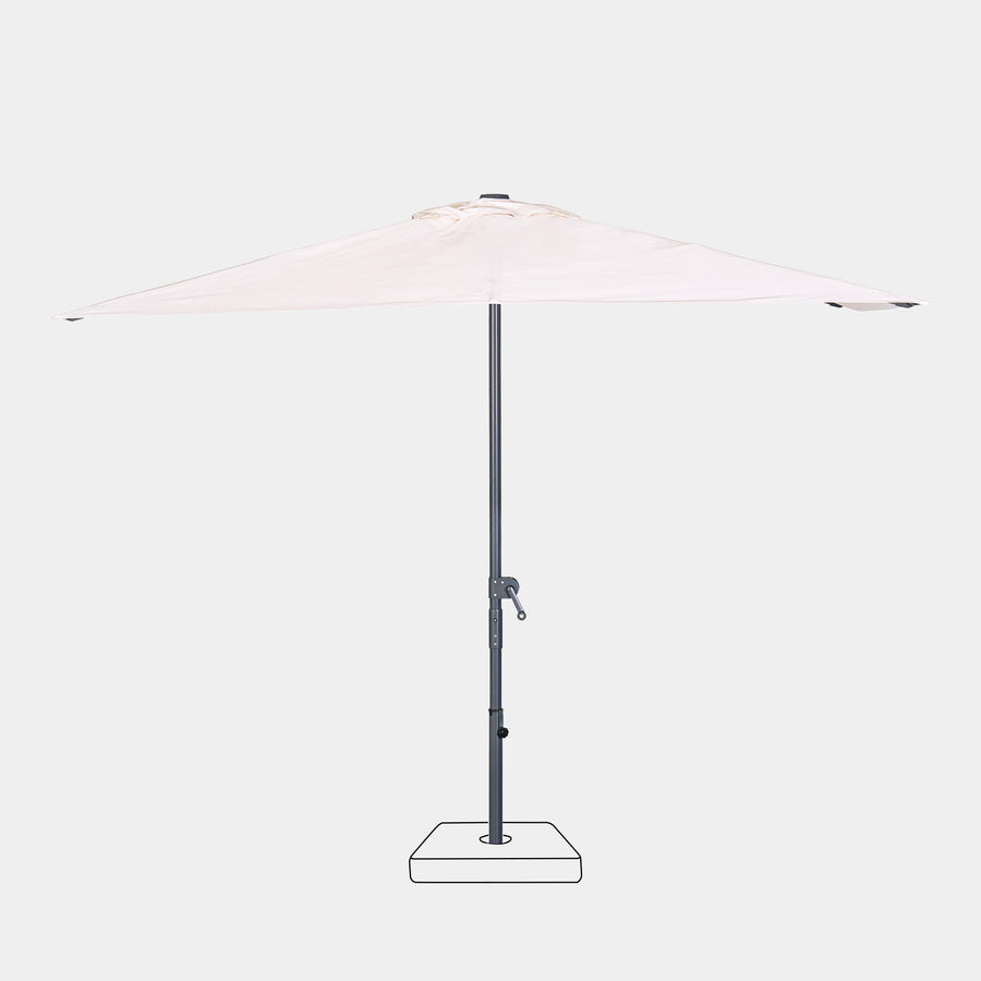Sombrilla antiviento Aura 3x2m - Estructura gris antracita