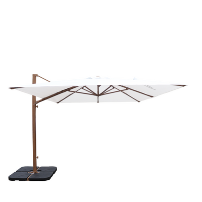 Sombrilla excentrica antiviento Mistral 3x4m - Estructura efecto madera