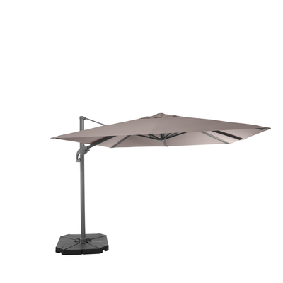 Sombrilla excentrica antiviento Mistral 3x3m - Estructura gris antracita