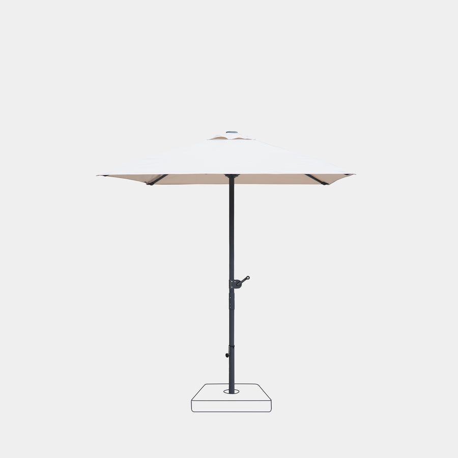 Sombrilla antiviento Aura 2x2m - Estructura gris antracita