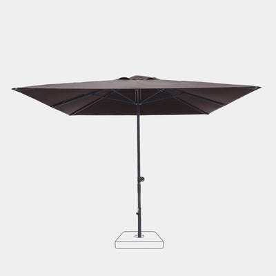 Sombrilla antiviento Aura 3x3m - Estructura gris antracita