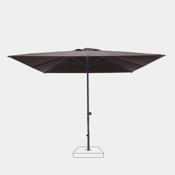 Sombrilla antiviento Aura 3x3m - Estructura gris antracita