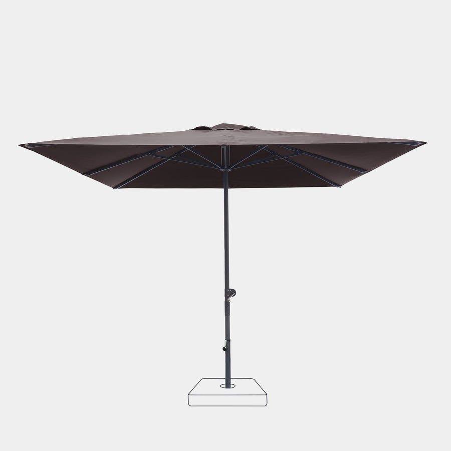 Sombrilla antiviento Aura 3x3m - Estructura gris antracita